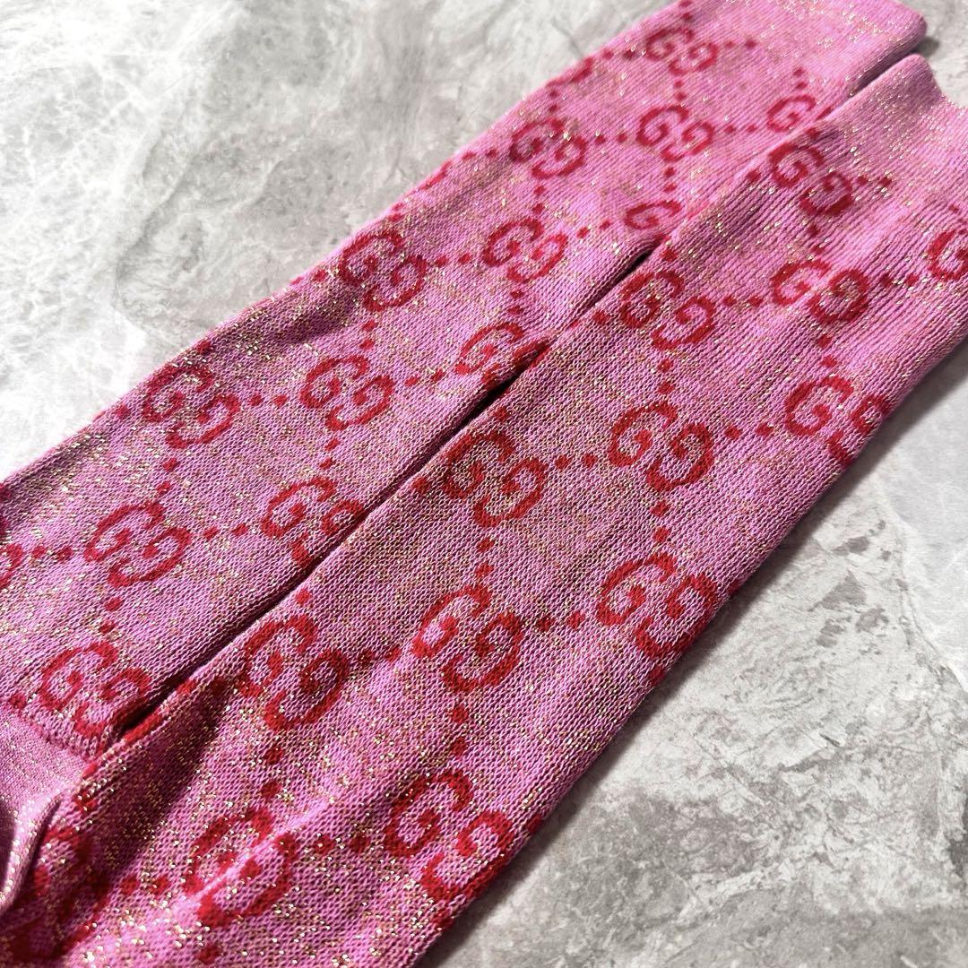 gucci ソックス グッチ 靴下 GGロゴ ピンク - メルカリ