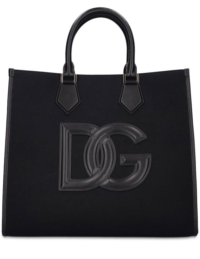 Dolce & Gabbana☆レザー キャンバス トートバッグ ギャランティーカード付き DOLCE&GABBANA ドルチェ＆ガッバーナ