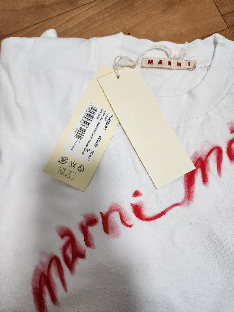 新品タグ付き】MARNI ウェービーロゴTシャツ サイズ38