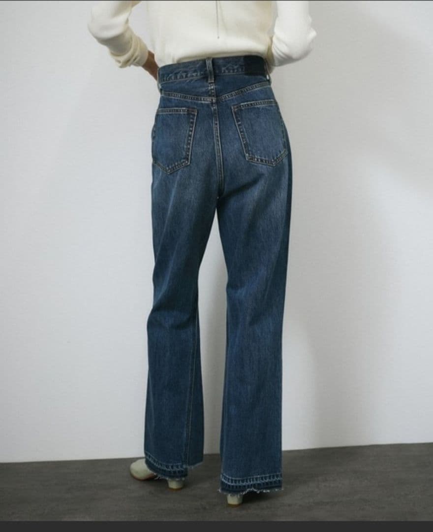 SALON adam et rope'COTTON USAセミフレアデニム 3