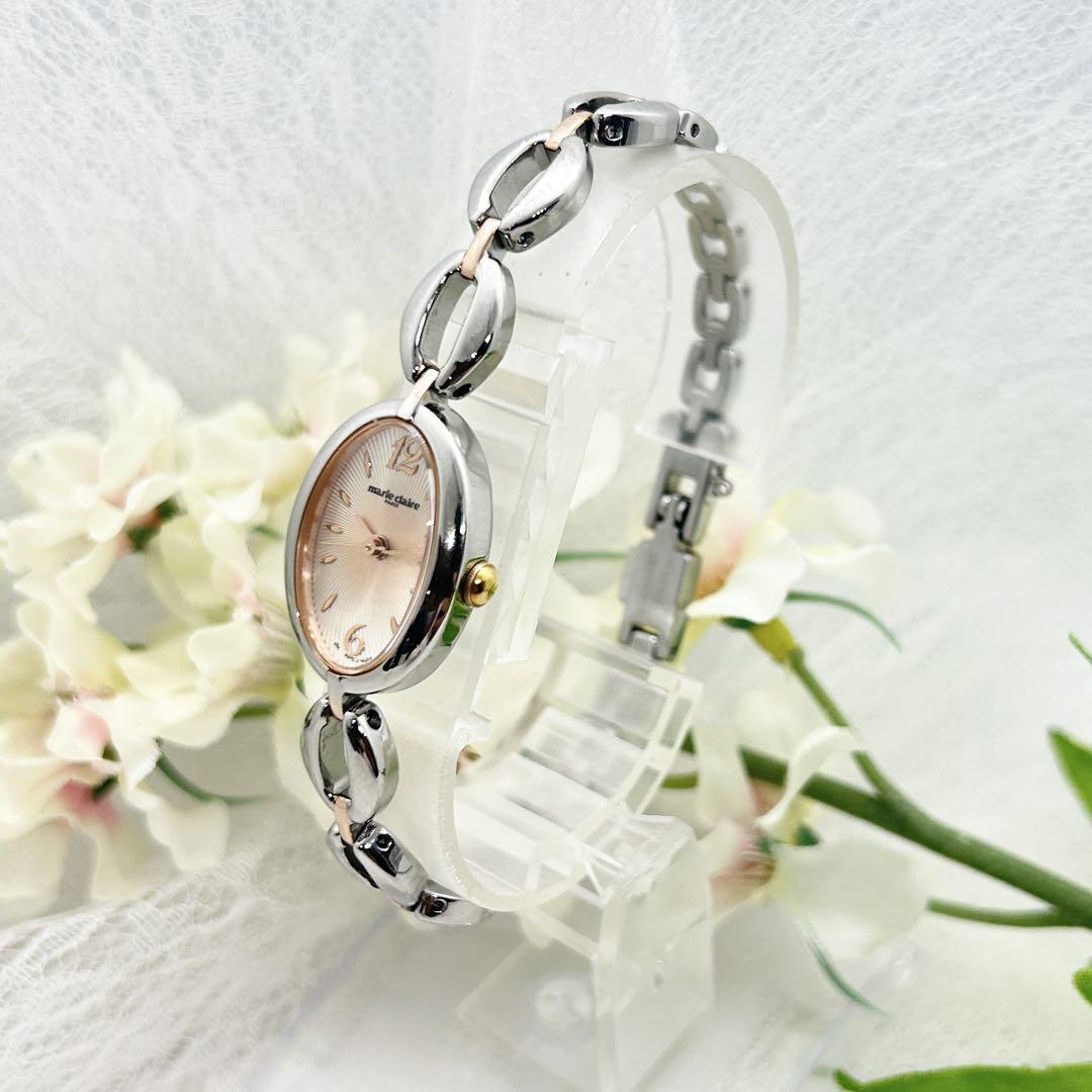 Marie claire腕時計 シルバーゴールドコンビ Marie Claire - Marie Claire 腕時計 【稼働品・電池交換済】の