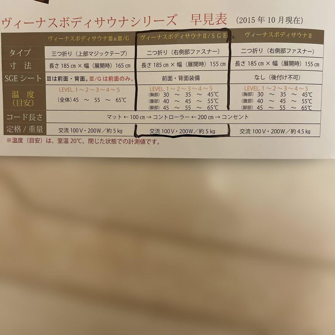 ヴィーナスボディサウナ2 SGE岩盤遠赤外線業務用ヒートマット特別仕様ホワイト