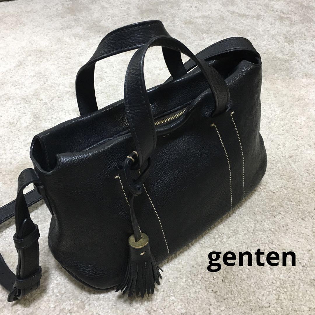 genten 小さめショルダーバッグ 黒 ソフィーロ