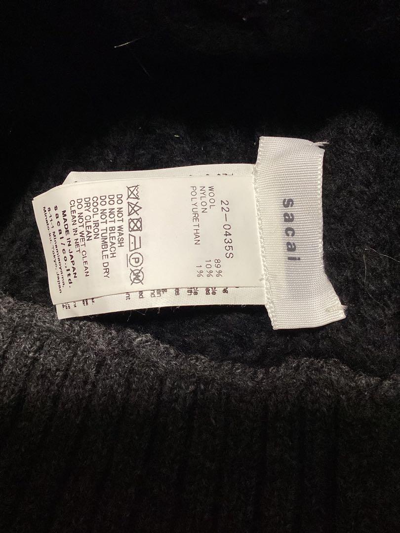 sacai サカイ 22AW レーヤード ニットキャップ ニット帽 ビーニー