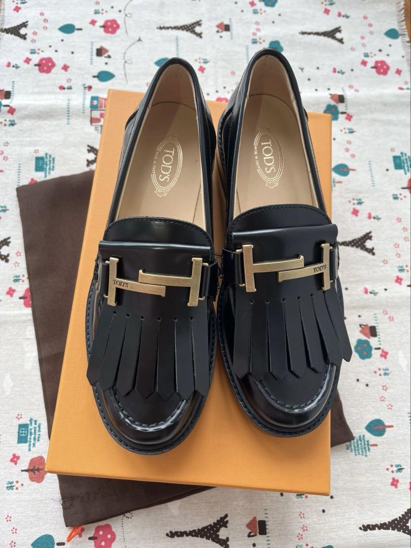 美品】トッズ ダブルT レザーモカシンローファーサイズ37 - メルカリ