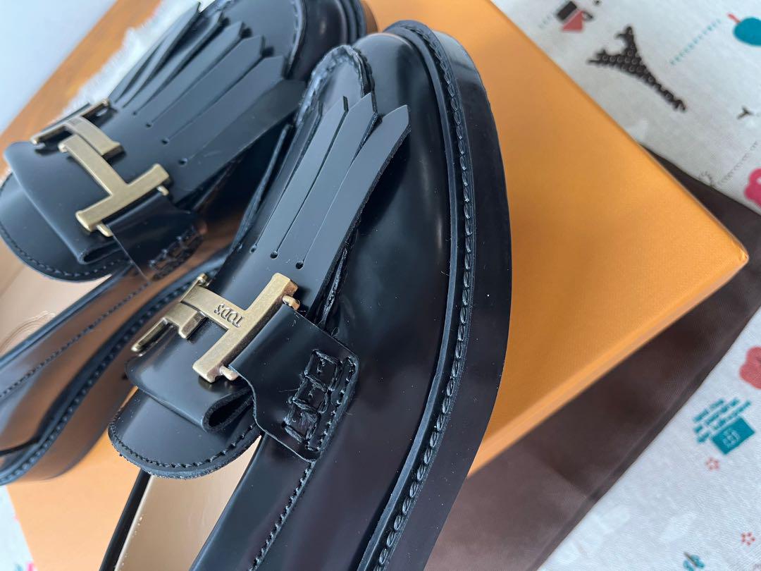 【美品】トッズ　ダブルT レザーモカシンローファーサイズ37 美品】トッズ ダブルT レザーモカシンローファーサイズ37 - メルカリ