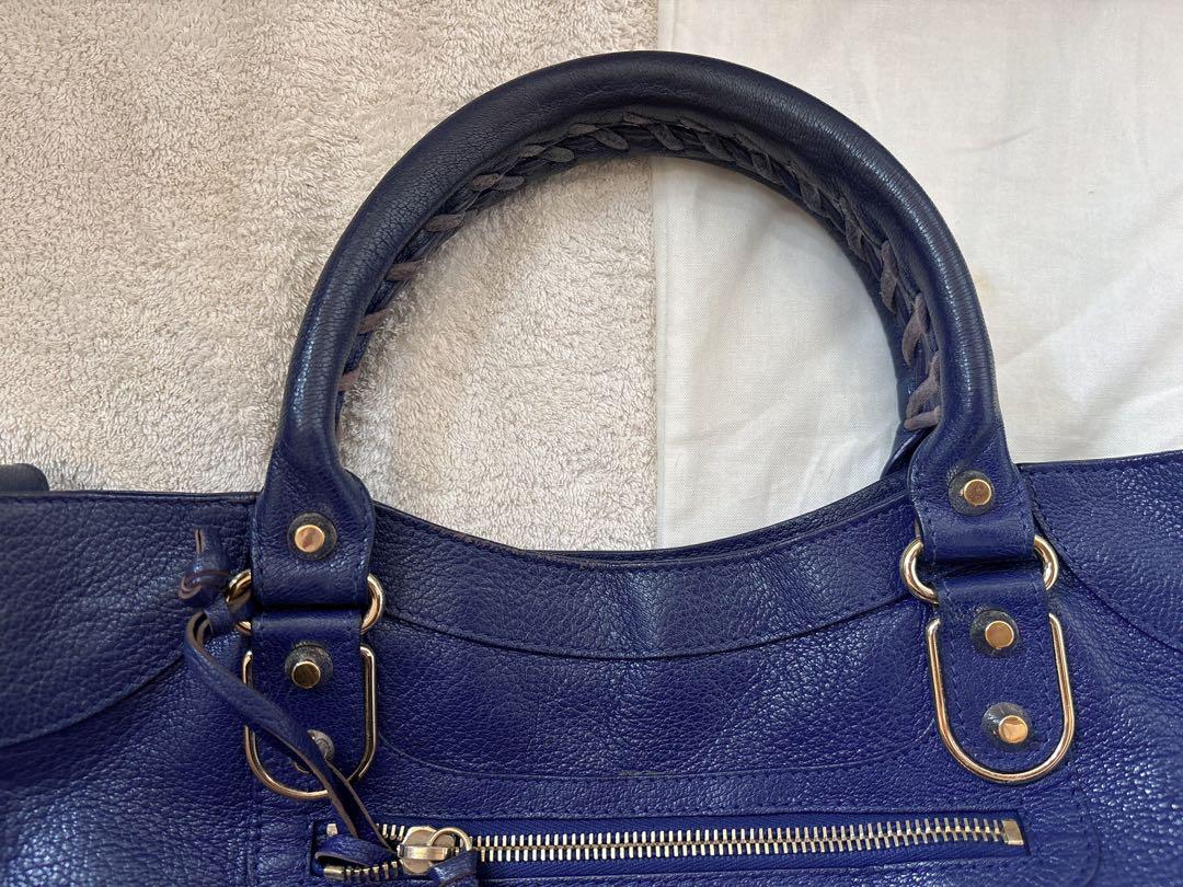美品【バレンシアガ】シティーバッグ ネイビー バレンシアガBALENCIAGA シティバッグ ネイビー