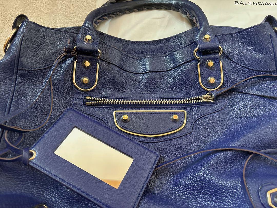 美品【バレンシアガ】シティーバッグ ネイビー バレンシアガBALENCIAGA シティバッグ ネイビー