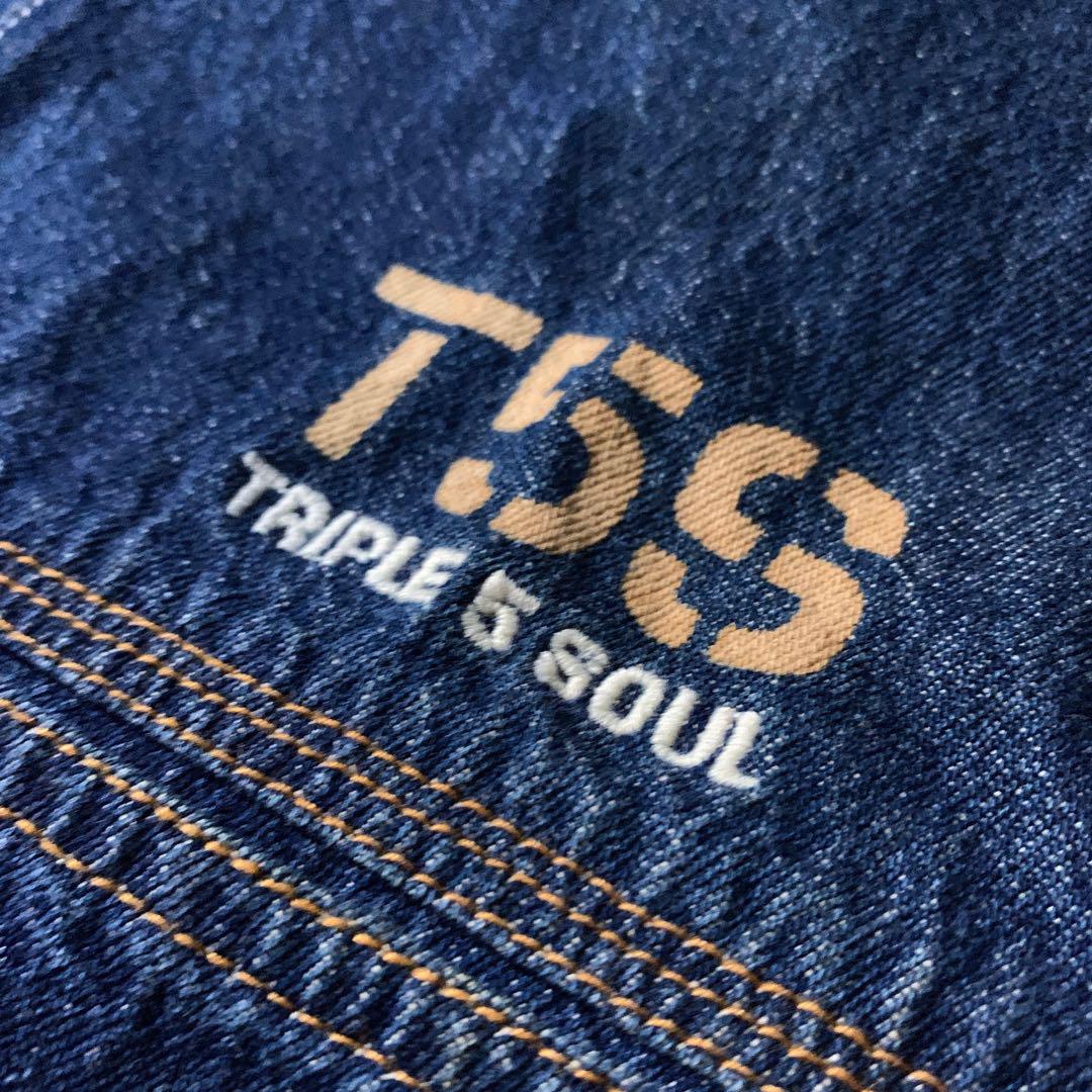00s 555SOUL デニムシャツ ジャケット HIPHOP B系 y2k