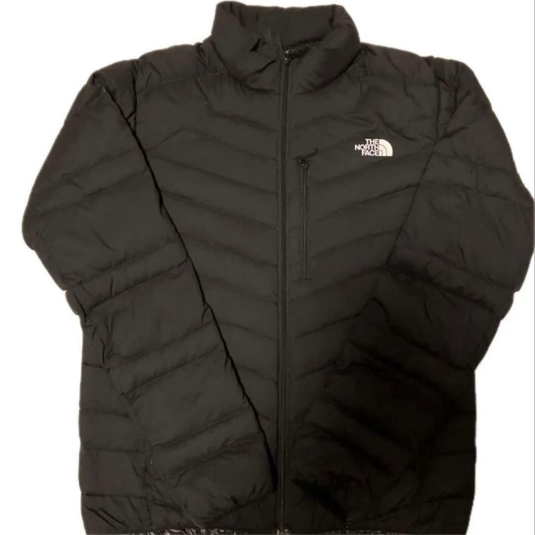 ノースフェイス　ライトダウンジャケット　薄手　メンズM　ブラック　インナーダウン REUSE：THE NORTH FACE薄手ダウン　ブラックMサイズ 95 | フリマアプリ ラクマ
