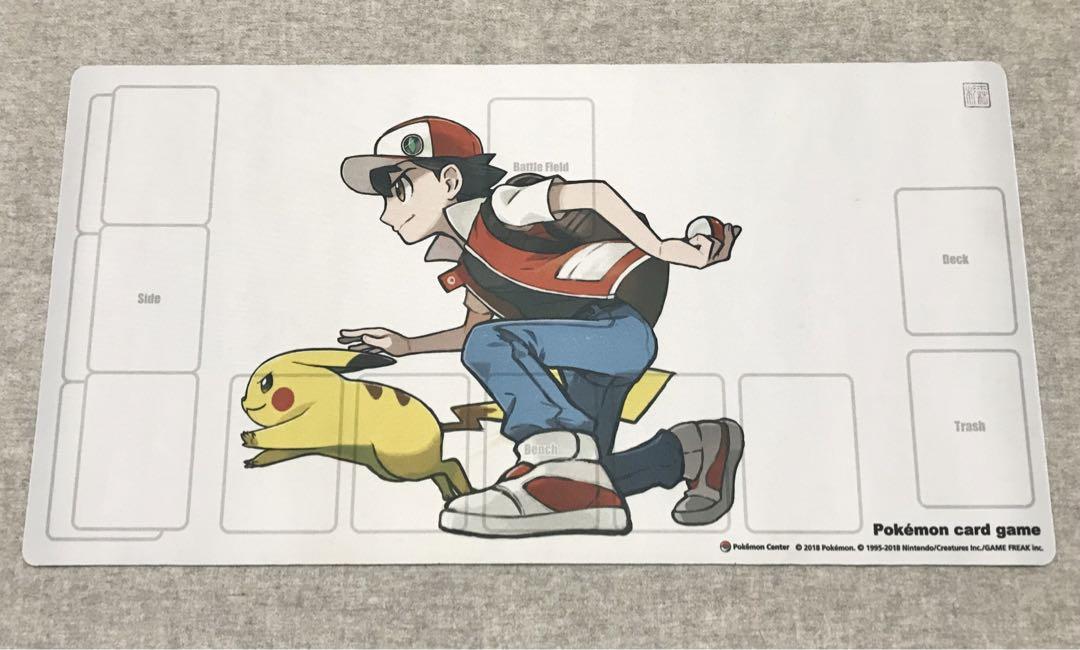 最終値下げ！　ポケモンカードゲーム プレイマット レッド＆ピカチュウ 3月中限定値引】ポケモンカード レッド＆ピカチュウ ラバー