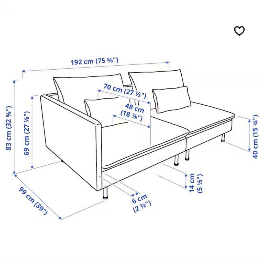 IKEA★SÖDERHAMN★ソーデルハムン★ダークグレー★3人掛けセット
