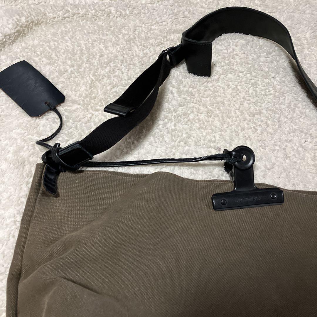 JINMON バケツ型 クリップ ショルダー トート バッグ カーキ