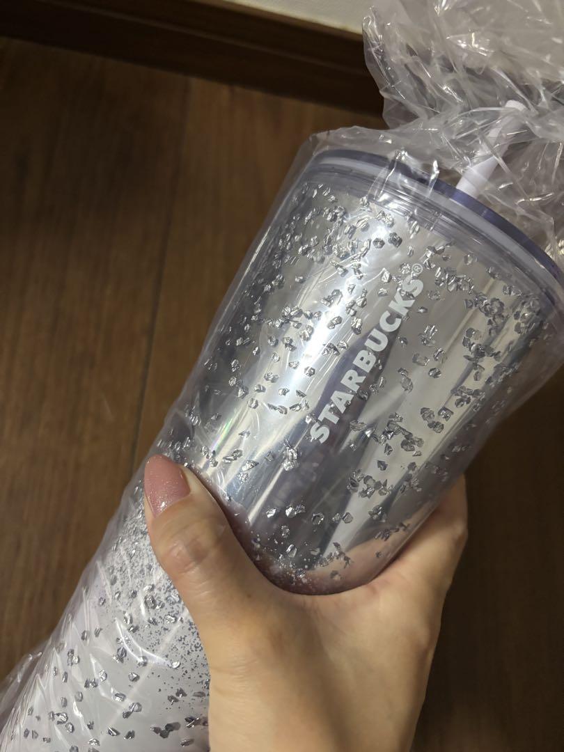 STARBUCKS シルバーキラキラタンブラー