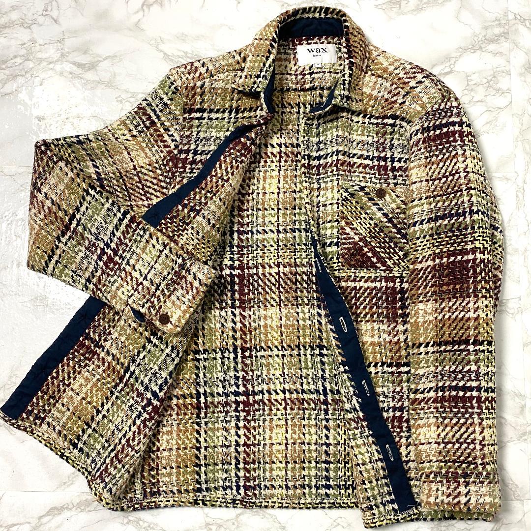 WAX LONDON ジャケット バスケット チェック シャツ M ワックス