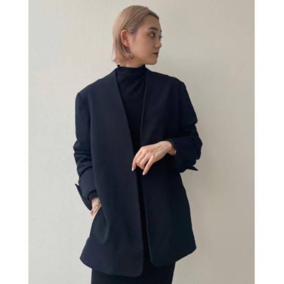 ジャケット・アウター Collarless Twill Jacket