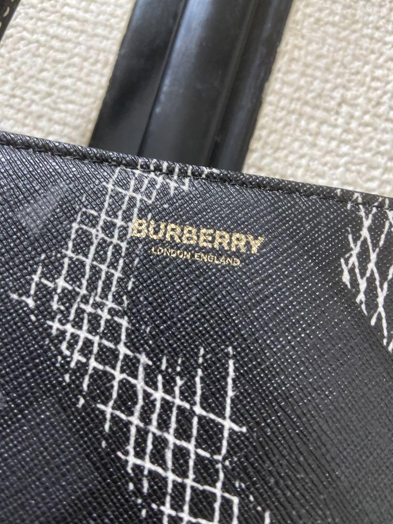 BURBERRY バーバリー モノグラム キャンバス トートバッグ ブラック 黒