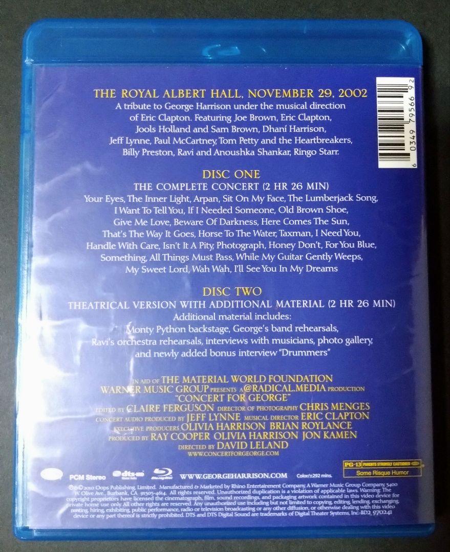 コンサート・フォー・ジョージ Blu-ray　2枚組　輸入盤