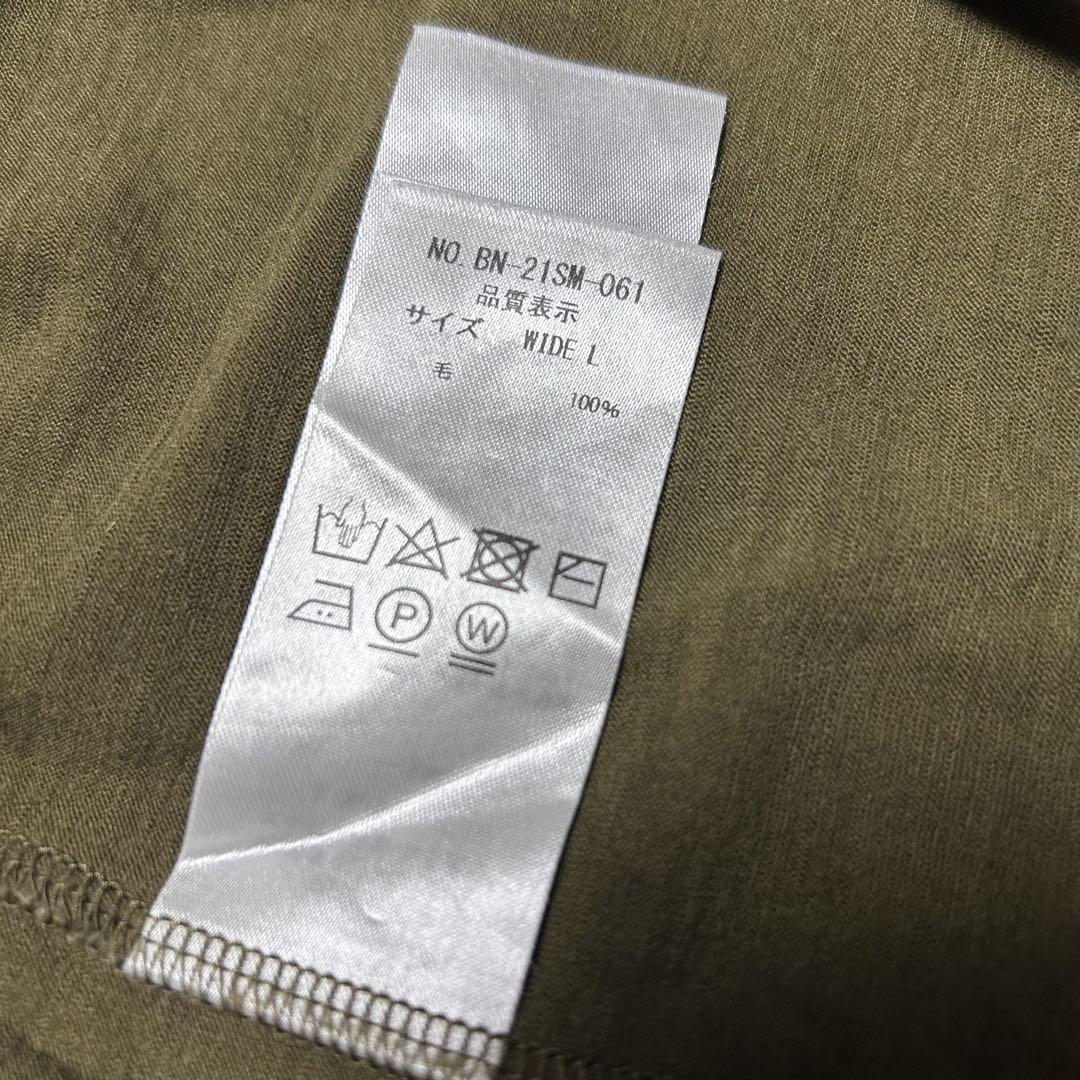 美中古 BATONER 上質 半袖 トップス L オリーブ バトナー OLIVE