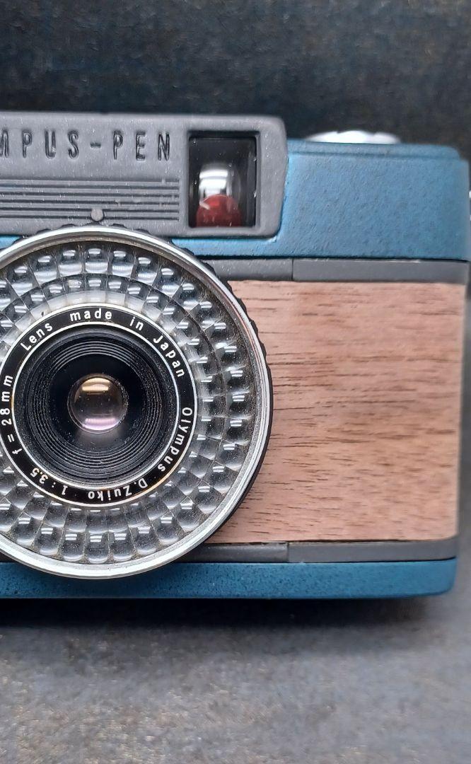 【１点物フィルムカメラ】　OLYMPUS　PEN EE 3 木の皮リメイク