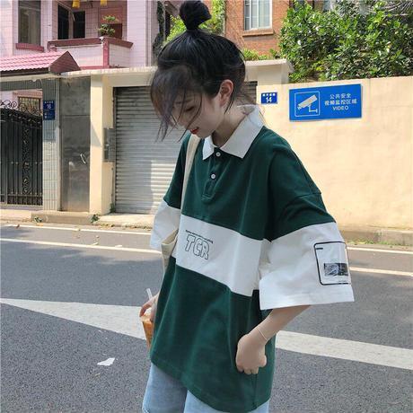 素晴らしい価格 再入荷 ポロシャツ ビッグシルエット 韓国 夏服 レディース カジュアル ポロシャツ Brasscityraceway Com