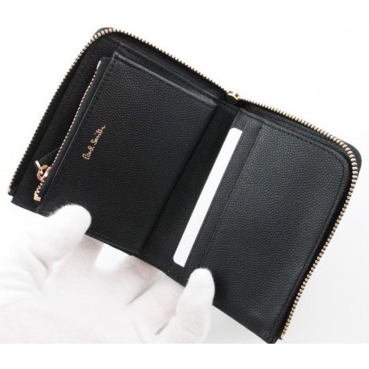 限定SALE新品 贈り物に 人気マルチデザイン 折り財布 黒 7kY0c-m58149312260 新品 箱付 ポールスミス 最新作限定SALE