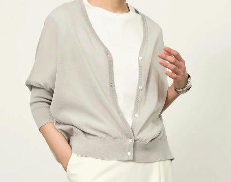 シアーコクーンVネックニットカーディガン - SOÉJU online store
