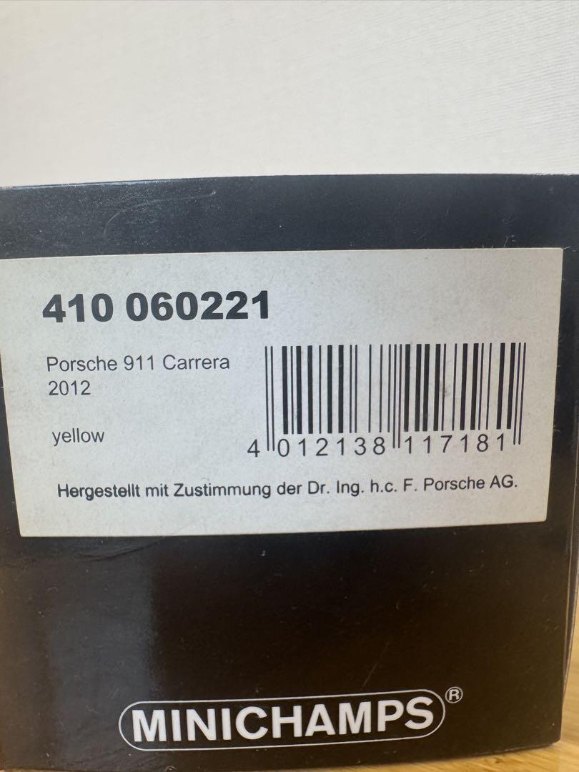 【MINICHAMPS】Porsche 911 Carrera 2012