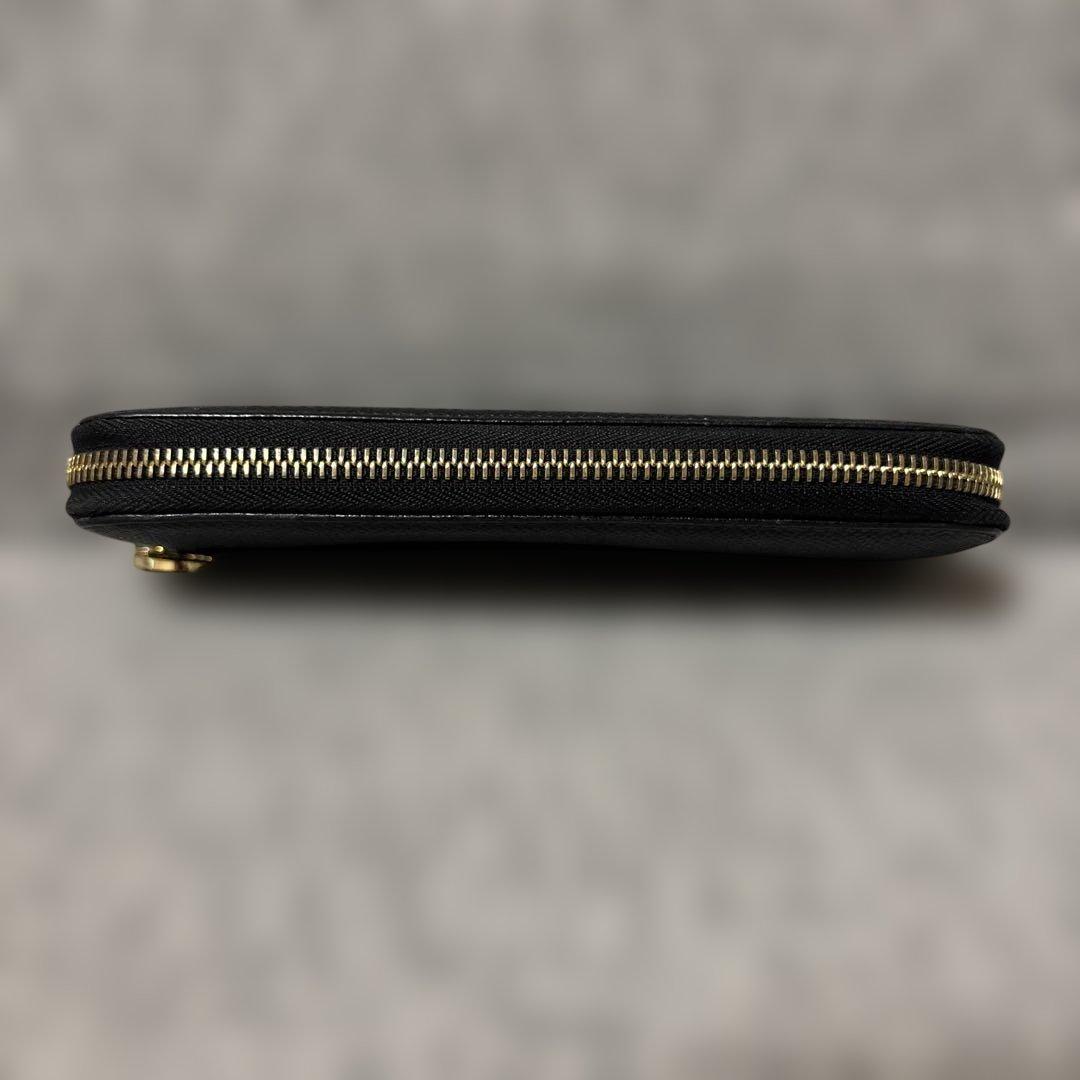 美品　ブルガリ ビーゼロワン 長財布 ラウンドジップ 黒 ゴールド金具