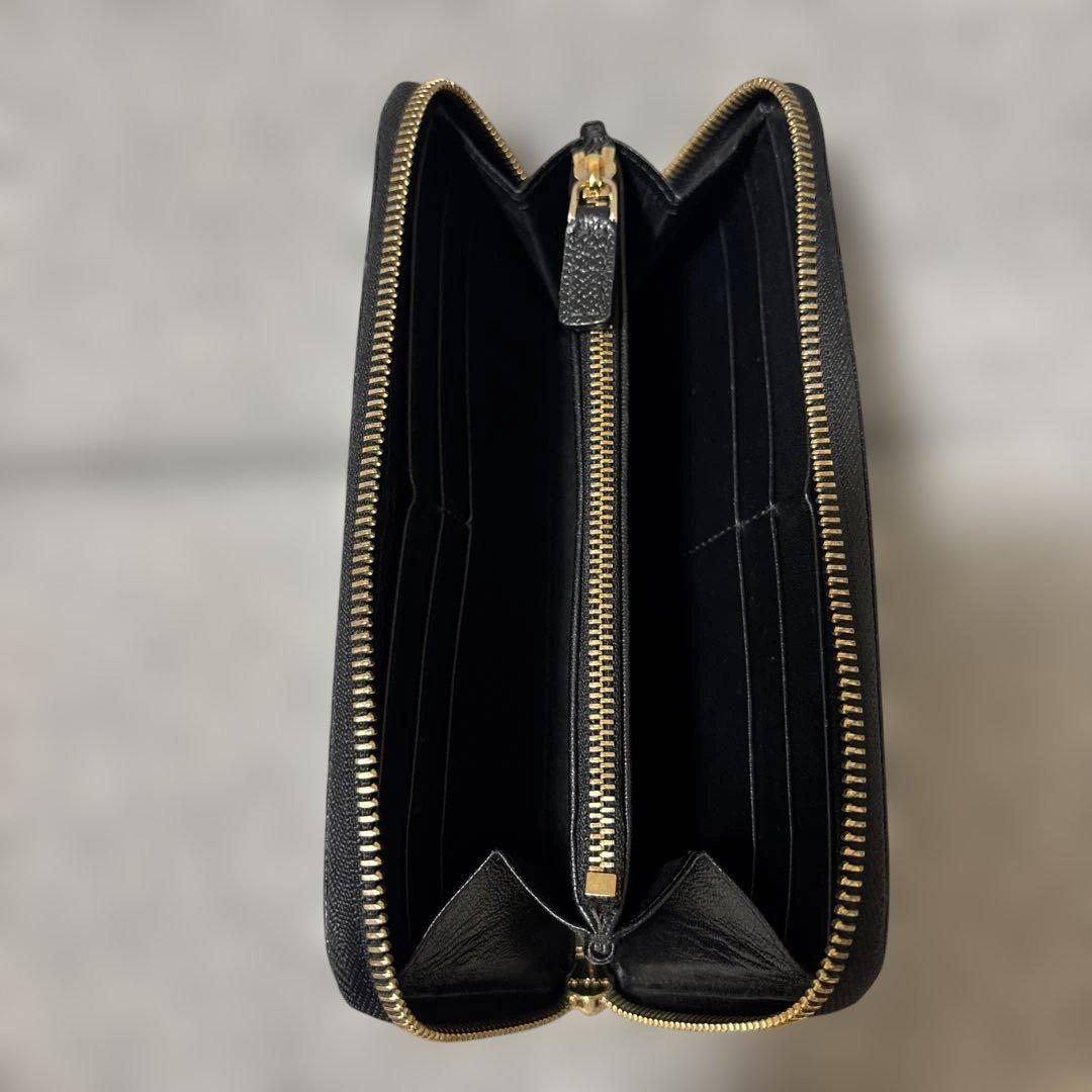 美品　ブルガリ ビーゼロワン 長財布 ラウンドジップ 黒 ゴールド金具