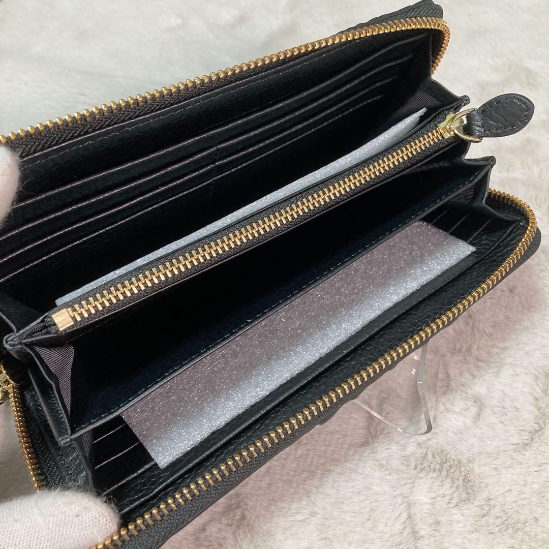 【新品】RODANIA ロダニア クロコダイル ラウンドジップ 長財布 BK