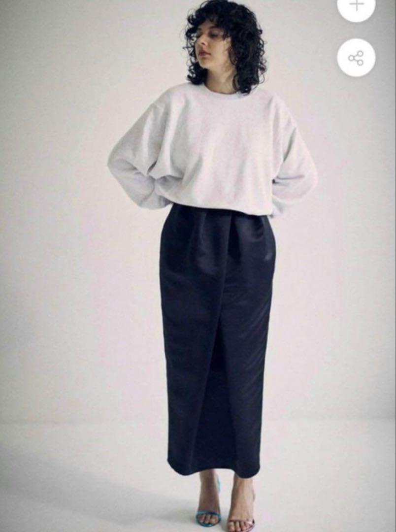 SEA / シーheaby satin origami skirt ブラック 0 SEA / シーheaby satin origami skirt ブラック 0 スカート