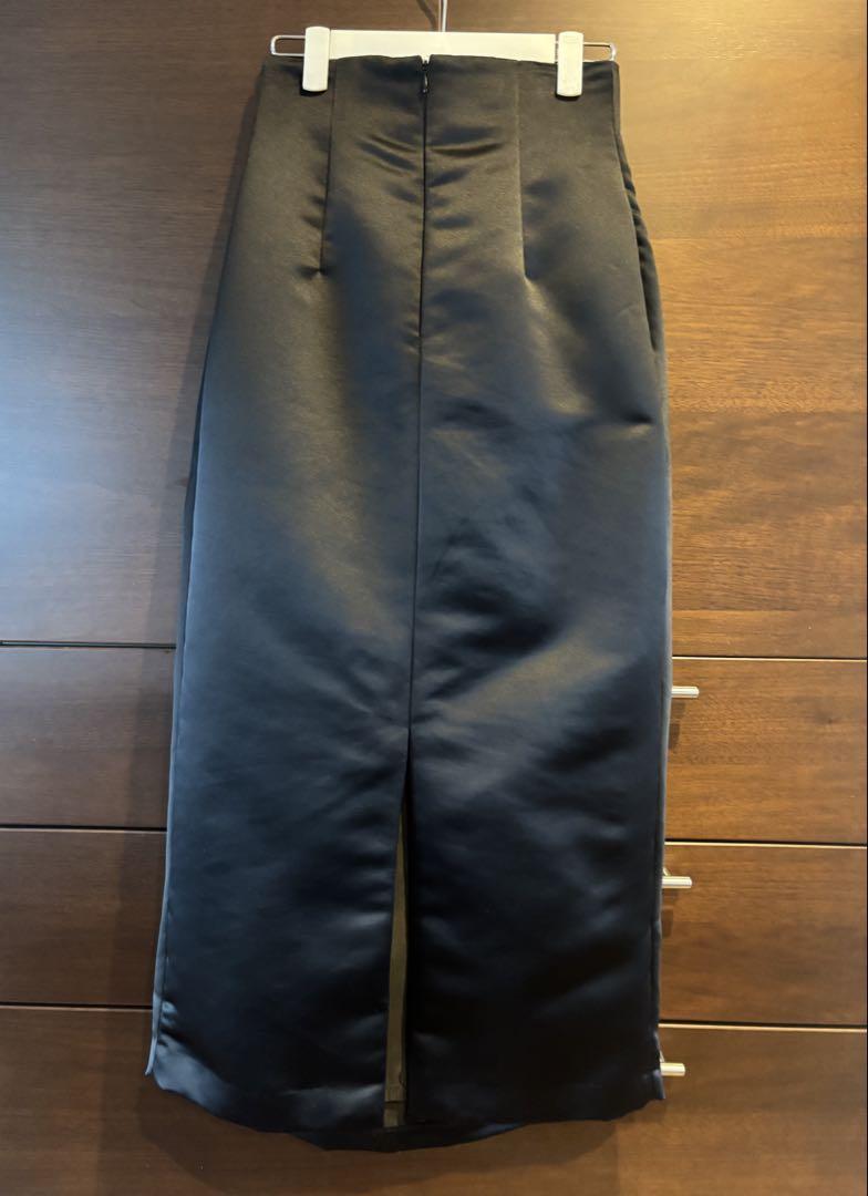 SEA / シーheaby satin origami skirt ブラック 0 SEA HEAVY SATIN “ORIGAMI” SKIRT