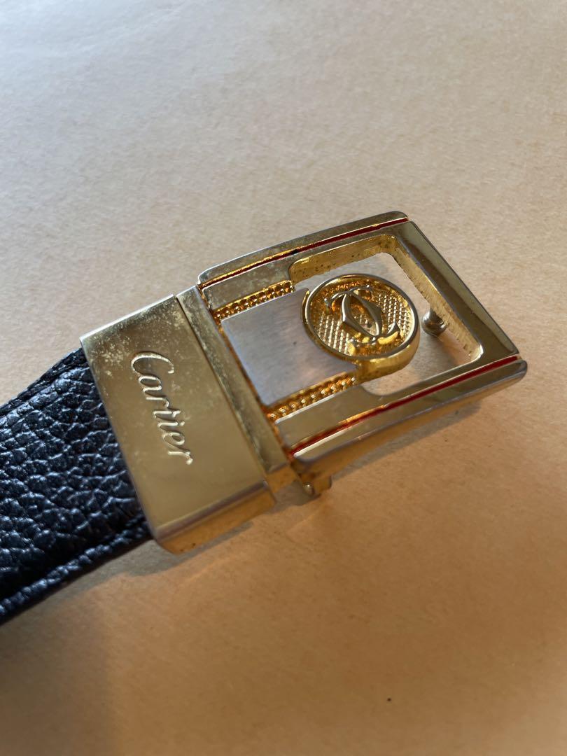 Cartier カルティエ ブラックレザーベルト - メルカリ