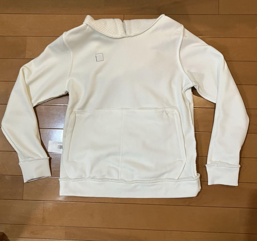 美品 FILA もこもこ裏毛 プルオーバーフーディ ホワイトM - メルカリ