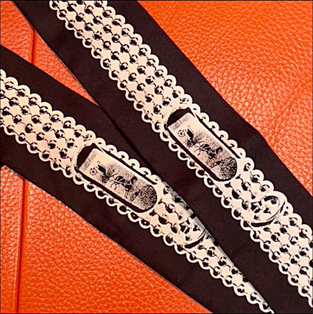 超激得大得価 超希少 HERMES ツイリー❤︎ トレゾール ドゥ メドール ノワール2枚 i0SX8-m58160831593 最安値特価