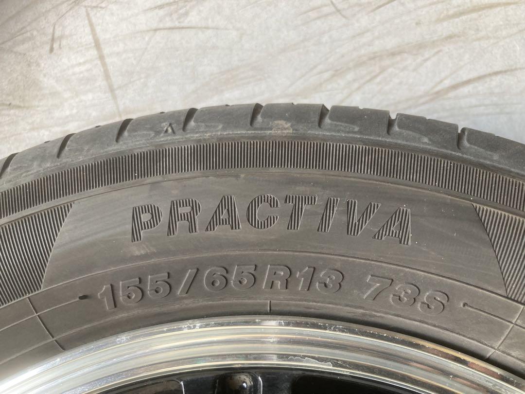 格安出品！BROOK13インチ　ヨコハマ　プラクティバ155/65R13軽自動車