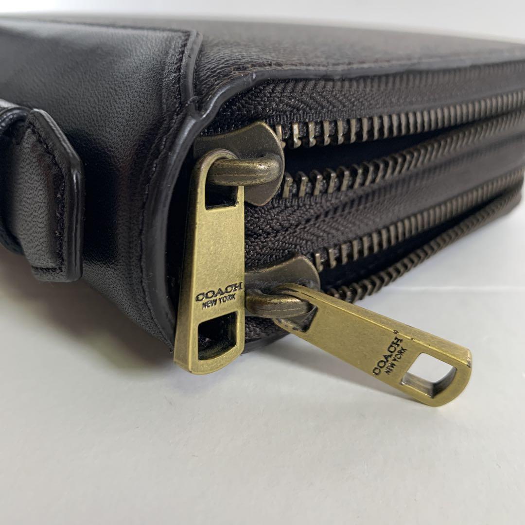 コーチ COACHモノグラム クラッチバッグ 財布 長財布 ラウンドファスナー