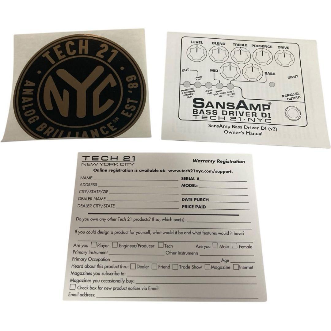 新品 Tech 21 SansAmp Bass Driver DI 30周年