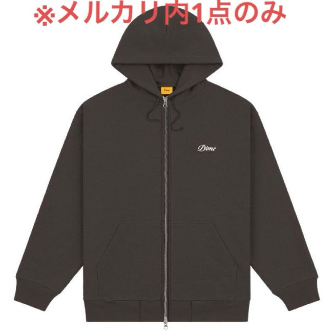 dime Cursive Small Logo Zip HoodieS Dime