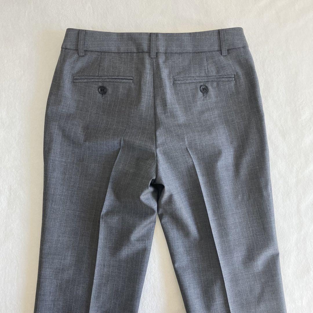 極美品✨23区 パンツスーツ フォーマル グレー ストライプ 38 M