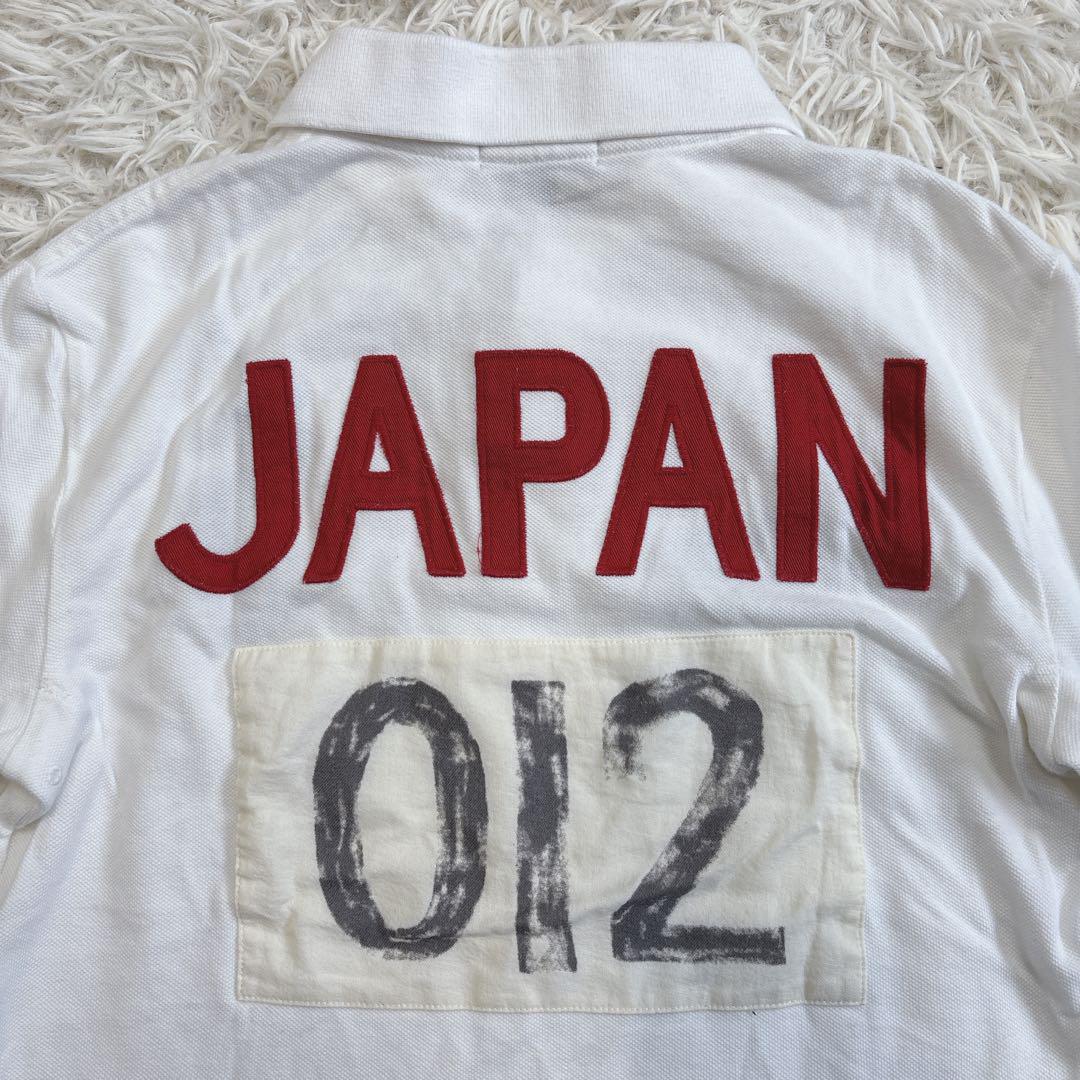 ポロバイラルフローレン　ジャパン　半袖　ポロシャツ　ビッグポニー　日本国旗 美品 ポロバイラルフローレン ポロシャツ JAPAN 日の丸 ビッグ