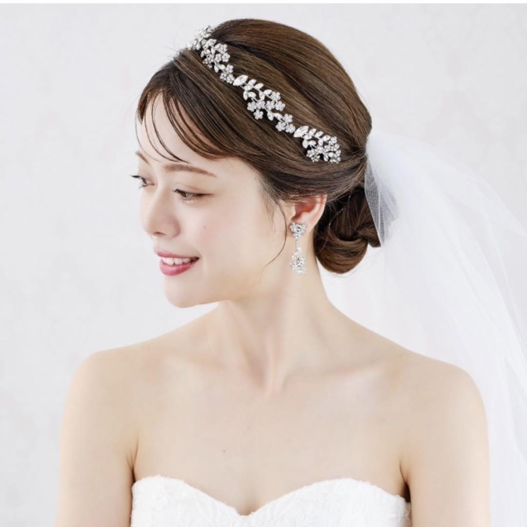【ANNAN WEDDING】ウェディング ティアラ&イヤリングセット