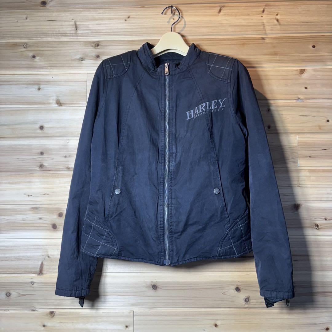 Harley-Davidson ナイロンジャケット ブラック 90s USA製 ハーレーダビッドソン ナイロンブルゾンジャケット