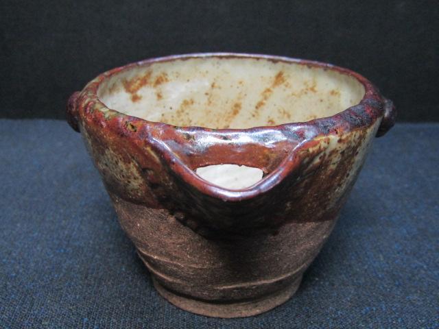 萬古焼 手捻 茶器 一光作　宝瓶急須松湯冷し黄泥煎茶道具　茶道 刻銘共箱　計8点