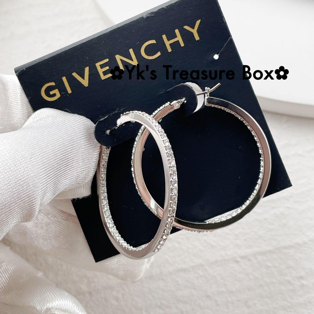 NEW★GIVENCH★小さめパヴェダブルロウ/フープピアス セール】/カールプレートフープピアス/ペア(RZ)（ピアス（両耳用
