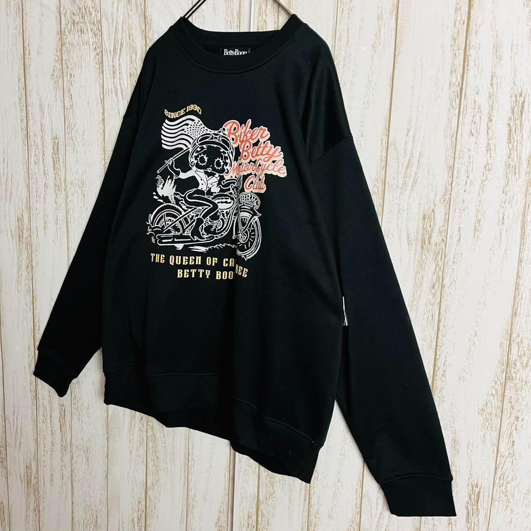 【希少3XL】ベティブープ☆ビッグプリントスウェット 定番カラー ゆるだぼ