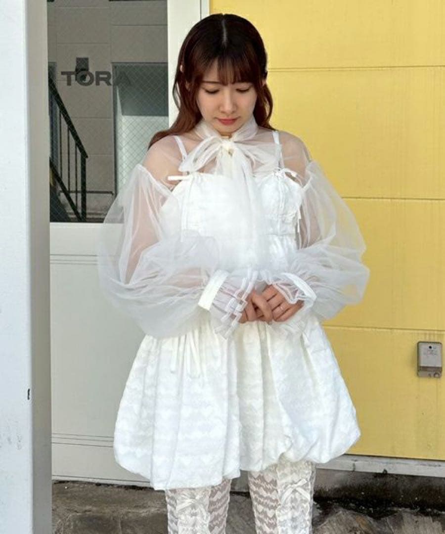 CANDY STRIPPER チュールブラウス シャツ トップス リボン ドレス CANDY STRIPPER チュールブラウス シャツ トップス リボン ドレス