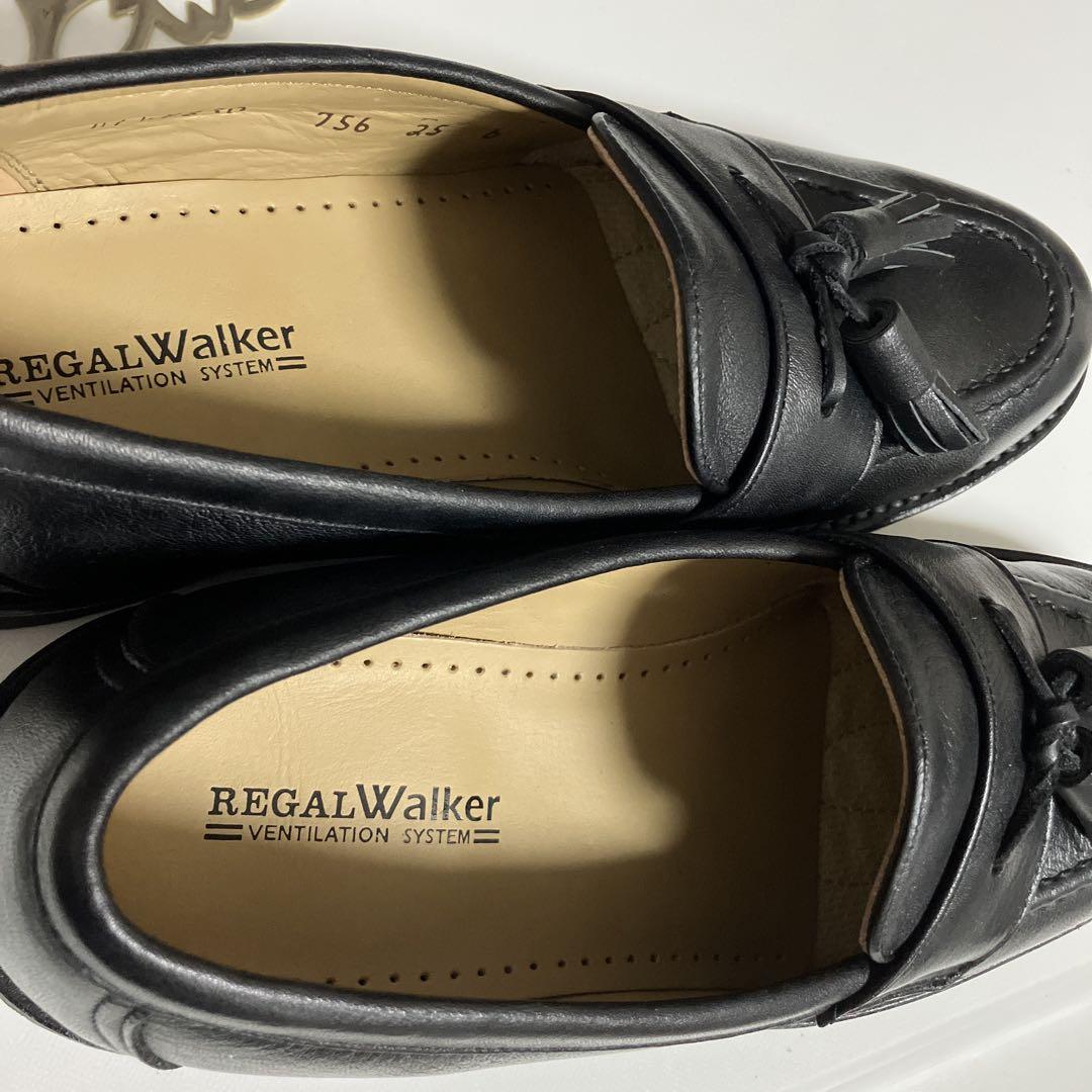 REGAL Walker ブラック ローファー タッセル付き　25㎝