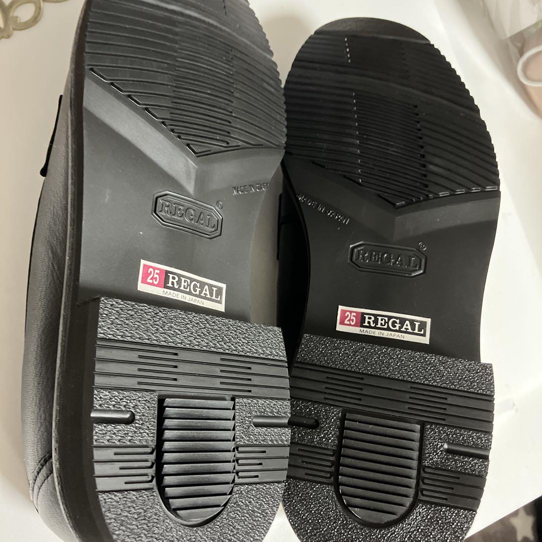REGAL Walker ブラック ローファー タッセル付き　25㎝